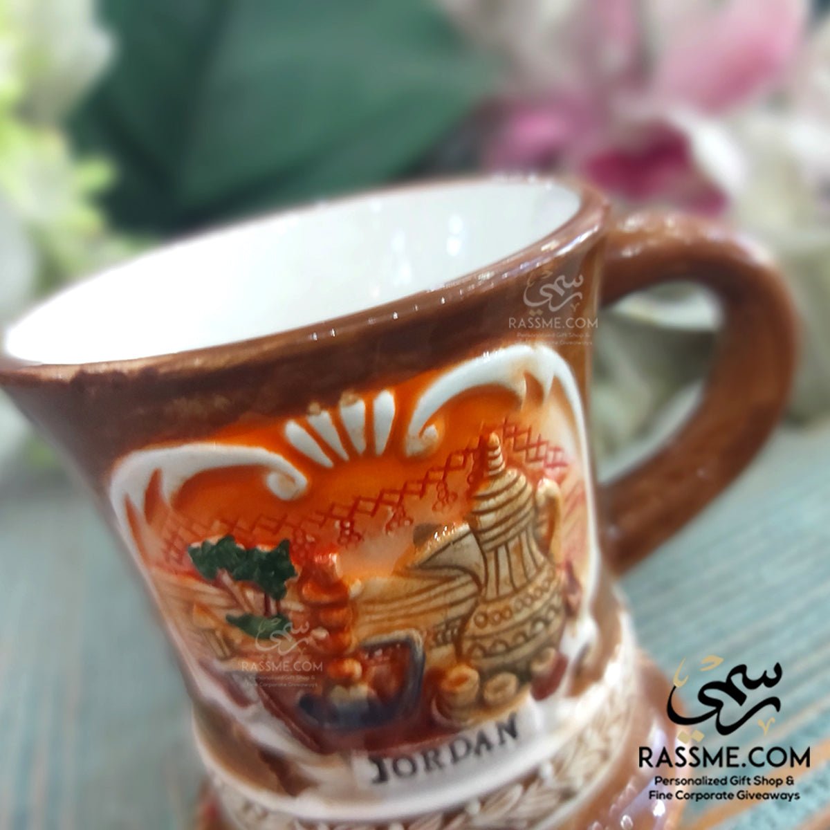 Ceramic Brown Mug Jordan Souvenirs 3d Petra