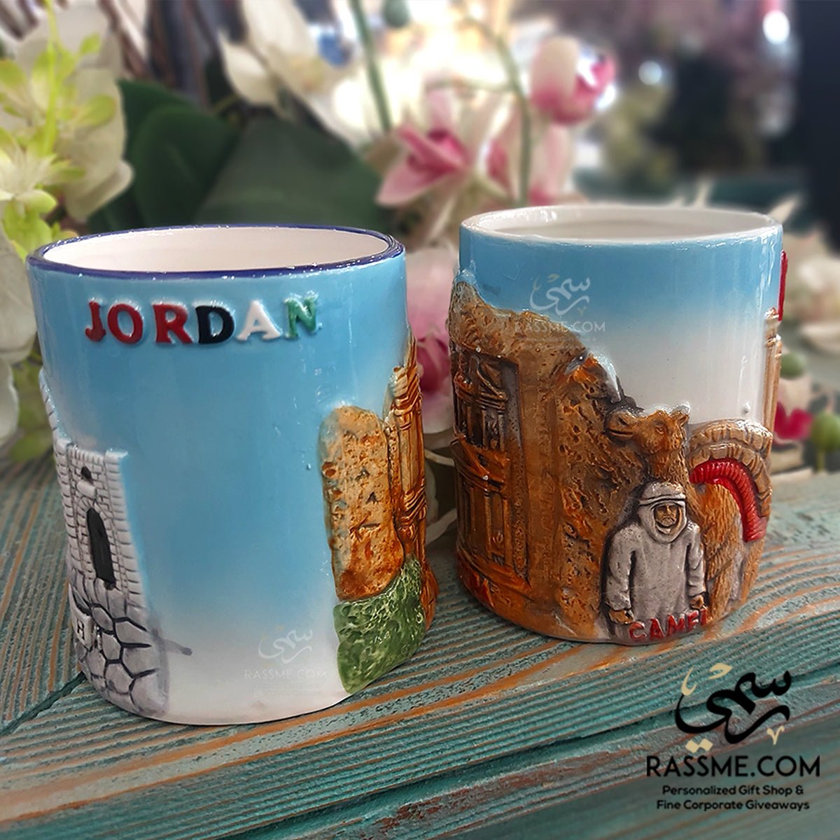 Ceramic Colored Mug Jordan Souvenirs 3d Jerash Petra