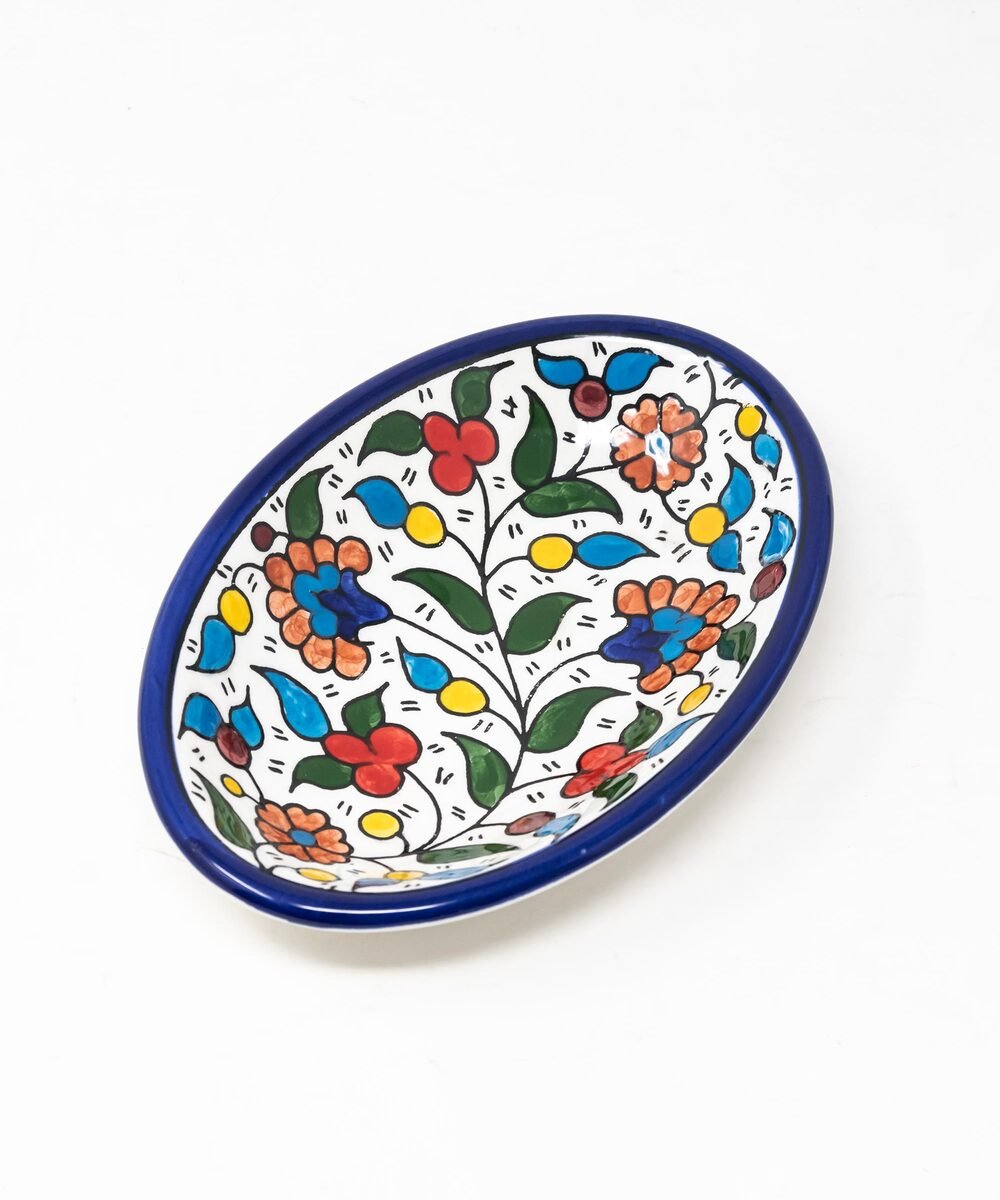 Oval Ceramic Floral Bowl - Rassme