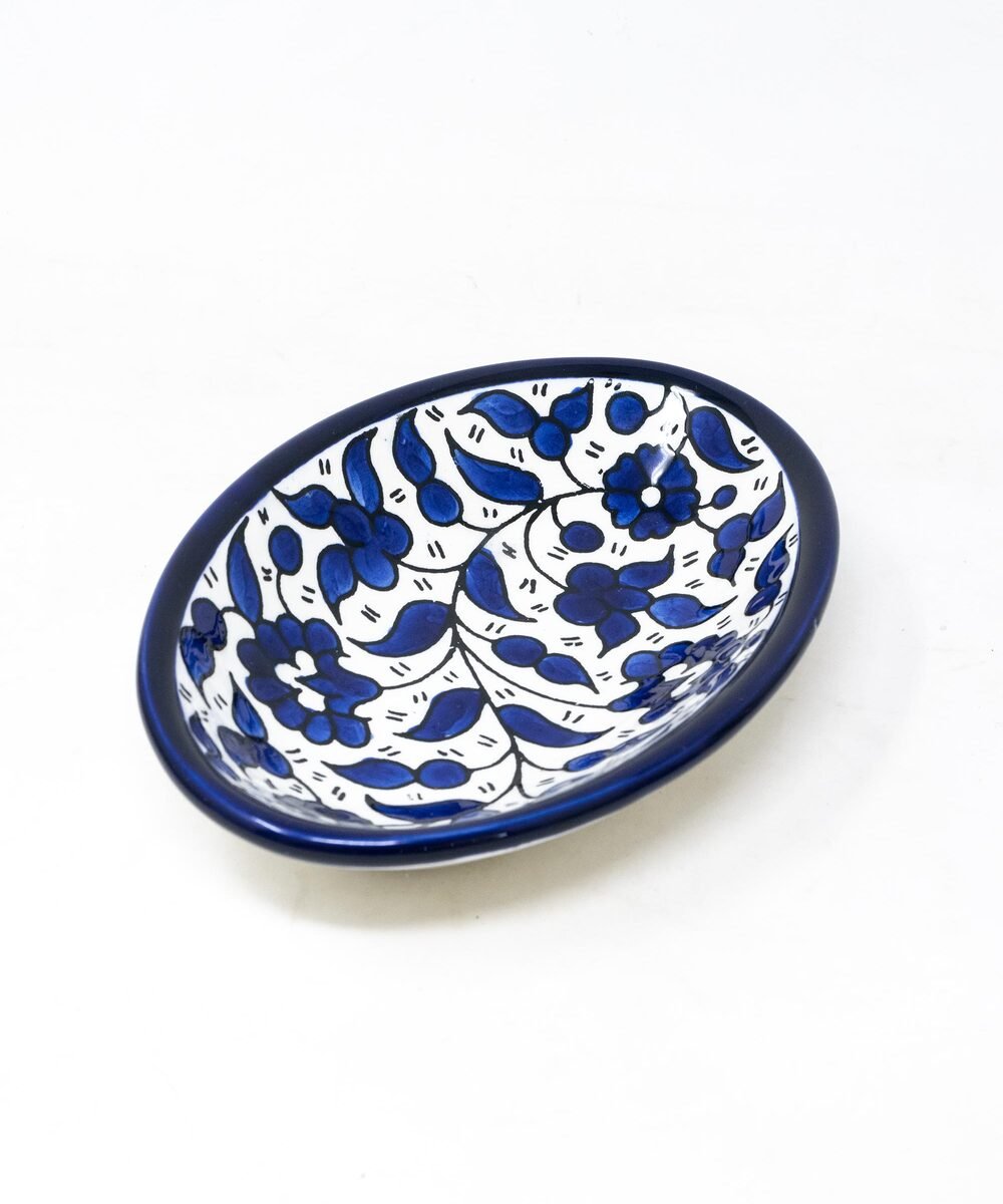 Oval Ceramic Floral Bowl - Rassme