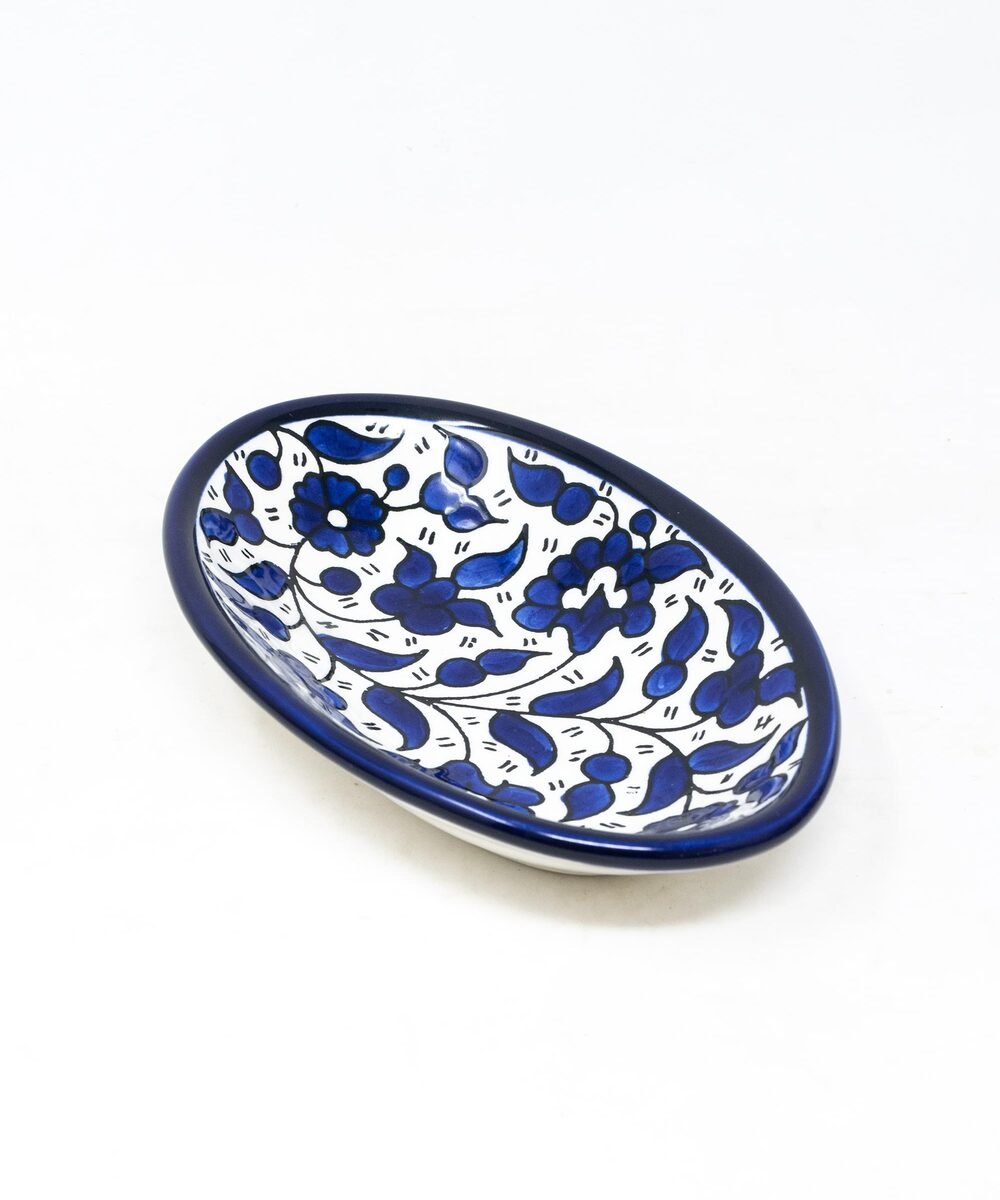 Oval Ceramic Floral Bowl - Rassme