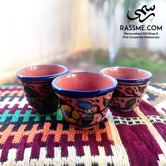 Palestinian Arabian Coffee Cups Pottery - Rassme