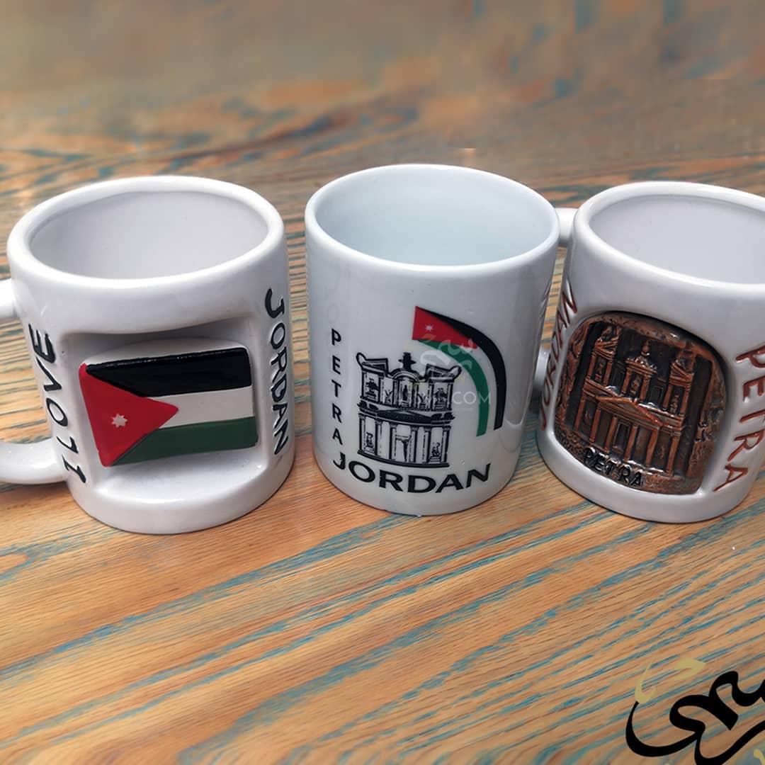 Souvenir from Jordan White 3D Mug - in Jordan