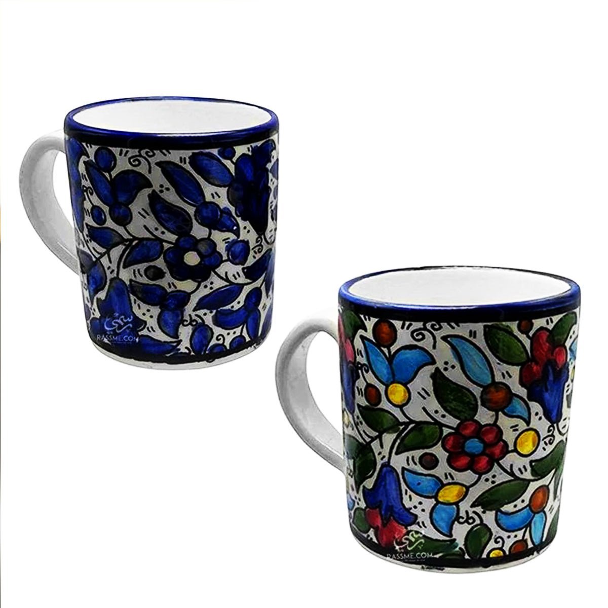 Tea / Herbal Mug Hand colored Ceramic - Rassme
