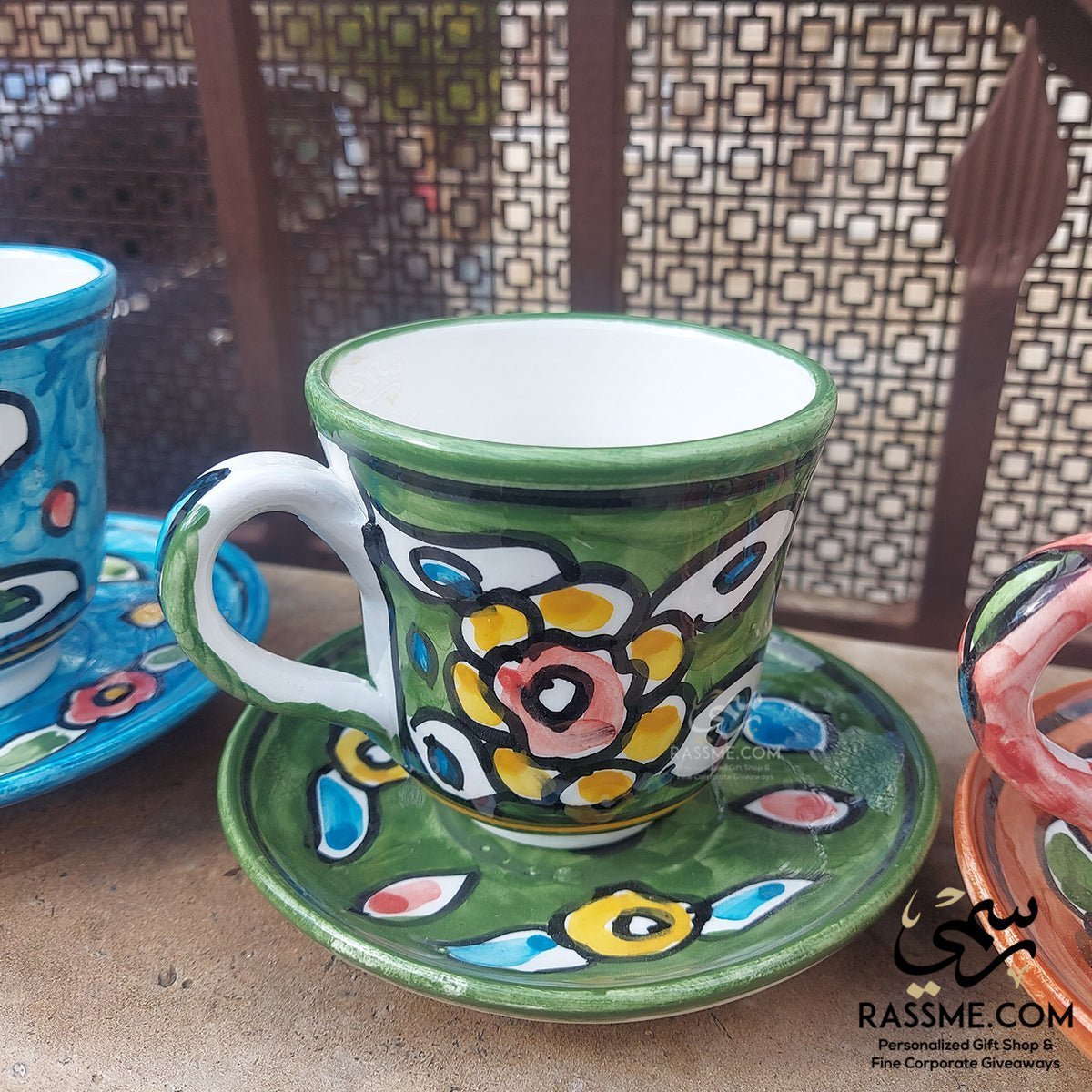 Turkish Coffee Ceramic Floral Colorful - Rassme