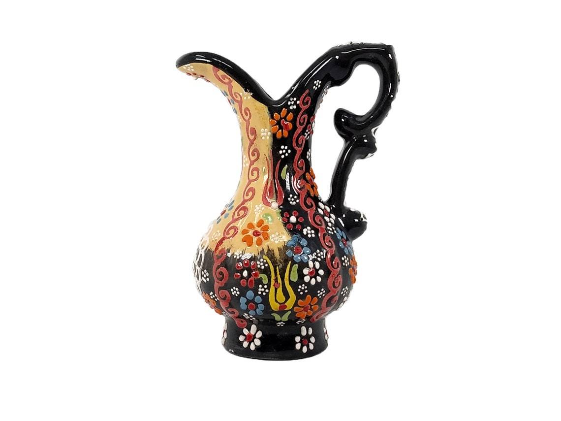 Turkish Ewer Pitcher IBRIK Handmade & Hand Painted Ceramic Home Decorative - Rassme