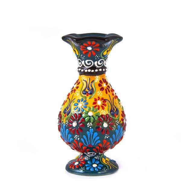 Turkish/Anatolian Handmade Ceramic Vase with Beautiful Hand Painting Pottery - Rassme