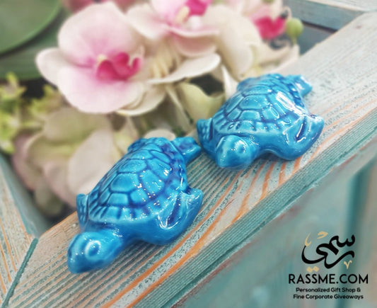 Turquoise Ceramic Turtles Home Decor Authentic Turkish Handmade Ornament - Rassme