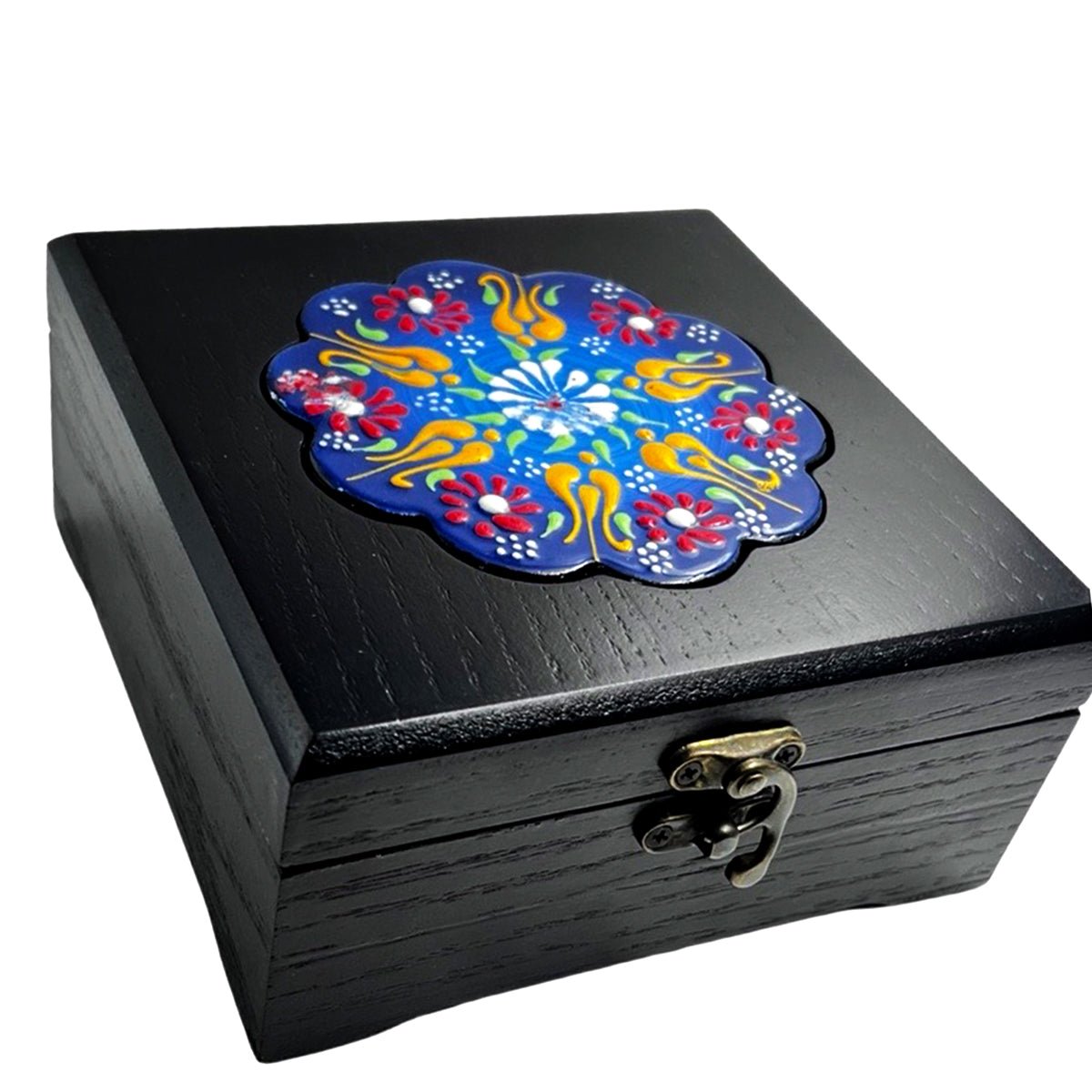 Wooden Box Ceramic Turkish Pattern - Rassme