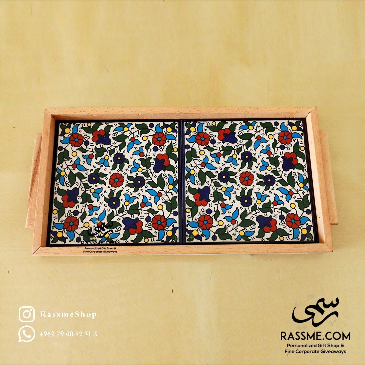 Wooden Ceramic Large Tray Rectangle - Rassme