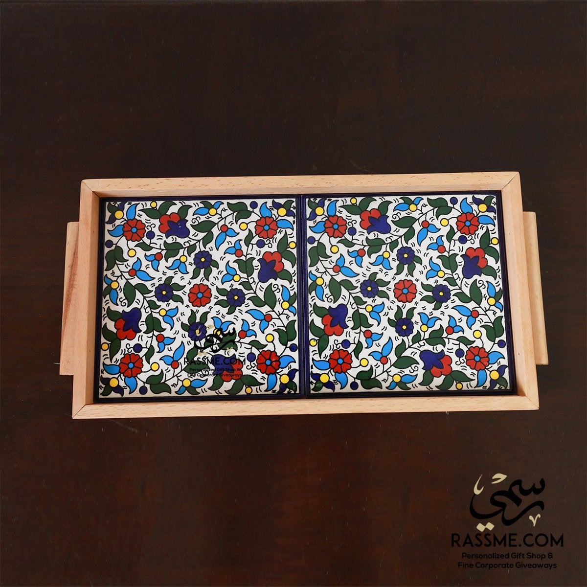 Wooden Ceramic Large Tray Rectangle - Rassme