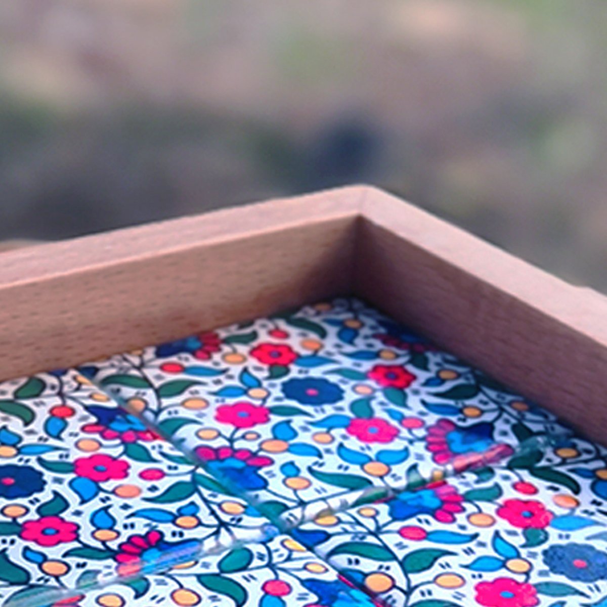 Wooden Ceramic Medium Tray Decor - Rassme